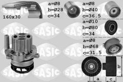 ZESTAW ROZRZĄDU Z POMPĄ WODY VAG A3 A4  A5 A6 Q5 TT ALTEA LEON OCTAVIA SUPERB YETI GOLF VI SASIC SA3906081