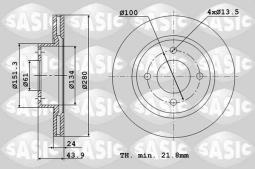 TARCZA HAM.RENAULT CLIO II III KANGOO I /SASIC/ SA4004295J