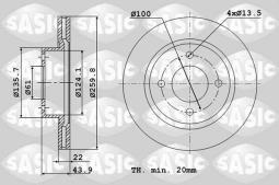 TARCZA HAM.DACIA NISSAN RENAULT LOGAN MI/SASIC/ SA4004308J