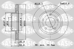 TARCZA HAM./PRZ/ VW T5 @333X32,5 SA6106169