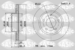 TARCZA HAM./PRZ/ AUDI 100 91- 2,3-2,8 @288X25 SA9004507J