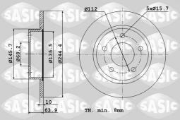 TARCZA HAM.AUDI SKODA VW 100 A6         /SASIC/ SA9004588J
