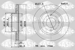 TARCZA HAM.FORD MAZDA FIESTA IV/V VI FOC/SASIC/ SA9004817J