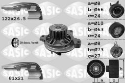 ZESTAW ROZRZĄDU Z POMPĄ WODY VW LT II I II 96- TRANSPORTER TYP4 (F70/D) 91-03 SASIC SA3906049