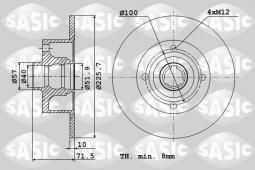 TARCZA HAM./TYŁ/ VW GOLF @226X10 SA9004358J