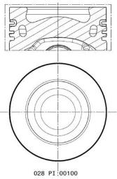 KARTOTEKA /MAHLE/ VW MAHLE 028 PI 00100 001