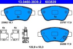 KLOCKI HAM./PRZ/ OPEL CORSA 1,0-1,6 06- ATE-HAM 13.0460-3839.2