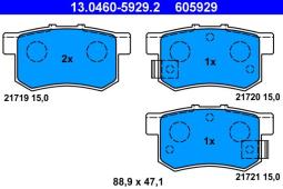 KLOCKI HAM./TYŁ/ HONDA ACCORD 2,0-2,2 ATE-HAM 13.0460-5929.2