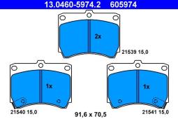 KLOCKI HAM./PRZ/ MAZDA 323 89- ATE-HAM 13.0460-5974.2