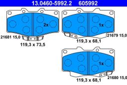 KLOCKI HAM./PRZ/ TOYOTA LANDCRUISER - 96 ATE-HAM 13.0460-5992.2