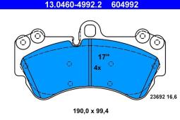 KLOCKI HAM./PRZ/ VW TOUAREG 2,5-3,2 V6 0-2 ATE-HAM 13.0460-4992.2