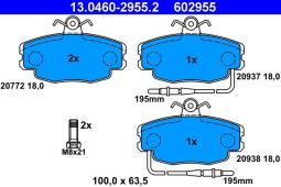 KLOCKI HAM./PRZ/ PEUGEOT 205 1,9 GTI /LUC/ ATE-HAM 13.0460-2955.2