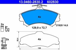KLOCKI HAM./PRZ/ MITSUBISHI CARISMA 95- 1,8 16V,GDI ATE-HAM 13.0460-2830.2