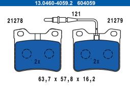 KLOCKI HAM./TYŁ/ PEUGEOT 605 ATE-HAM 13.0460-4059.2