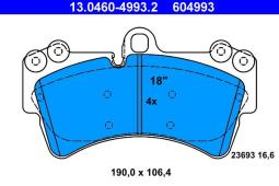 KLOCKI HAM./PRZ/ VW TOUAREG 4,2-6,0 W12 -2 ATE-HAM 13.0460-4993.2