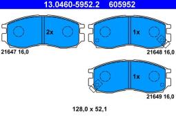 KLOCKI HAM./PRZ/ MITSUBISHI GALANT 90- ATE-HAM 13.0460-5952.2