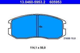 KLOCKI HAM./PRZ/ MITSUBISHI LANCER 92- ATE-HAM 13.0460-5953.2