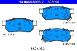 KLOCKI HAM./TYŁ/ HONDA CIVIC 1,6 92- ATE-HAM 13.0460-5998.2