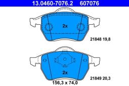 KLOCKI HAM./PRZ/ AUDI A4 94- 1,8-2,8   /EZ CZUJNIKA/ ATE-HAM 13.0460-7076.2