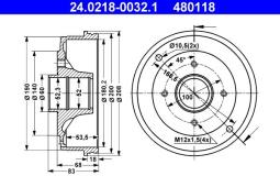 BĘBEN HAM.RENAULT CLIO II 98- ATE-HAM 24.0218-0032.1