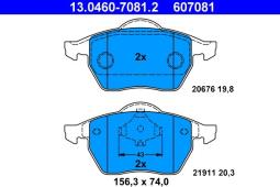KLOCKI HAM./PRZ/ AUDI A4 98- /BEZ CZUJNIKA/ ATE-HAM 13.0460-7081.2