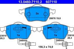 KLOCKI HAM./PRZ/ AUDI A6 97- /CZUJNIK D  2/ ATE 13.0460-7110.2