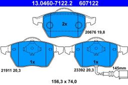 KLOCKI HAM./PRZ/ AUDI S4 00- ATE-HAM 13.0460-7122.2