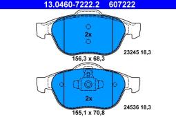KLOCKI HAM./PRZ/ RENAULT MEGANE SCENIC 1,9CDTI 06- ATE-HAM 13.0460-7222.2