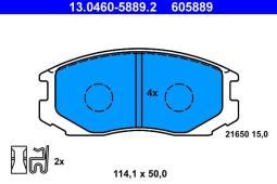 KLOCKI HAM./PRZ/ MITSUBISHI LANCER 92- ATE-HAM 13.0460-5889.2