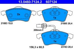 KLOCKI HAM./PRZ/ VW T4 15 96- /ATE/ /+CZUJNIK/ ATE-HAM 13.0460-7124.2