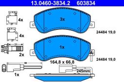 KLOCKI HAM./PRZ/ FORD TRANSIT 260-300 06- ATE-HAM 13.0460-3834.2