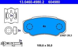 KLOCKI HAM./PRZ/ CITROEN JUMPER 01- 1800KG ATE-HAM 13.0460-4980.2