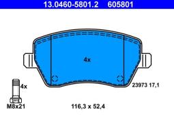 KLOCKI HAM./PRZ/ NISSAN MICRA 03- ATE-HAM 13.0460-5801.2