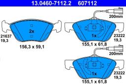 KLOCKI HAM./PRZ/ ALFA 166 2,4JTD 00- ATE-HAM 13.0460-7112.2