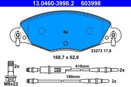 KLOCKI HAM./PRZ/ CITROEN C5 2,2HDI 01- ATE-HAM 13.0460-3998.2