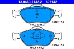 KLOCKI HAM./PRZ/ FORD FIESTA 2000- /+ABS/ ATE-HAM 13.0460-7142.2