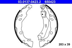 SZCZĘKI HAM.RENAULT CLIO 00- /203X40/ ATE-HAM 03.0137-0423.2