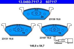 KLOCKI HAM./PRZ/ VW GOLF IV /+CZUJNIK/ ATE-HAM 13.0460-7117.2