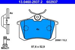 KLOCKI HAM./TYŁ/ VW GOLF,PASSAT         /+BLASZKI 14MM/ ATE-HAM 13.0460-2937.2
