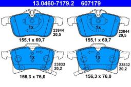 KLOCKI HAM./PRZ/ OPEL ASTRA H 04- ATE-HAM 13.0460-7179.2