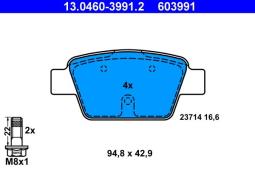 KLOCKI HAM./TYŁ/ FIAT STILO 01- /BRAVO 0-7 ATE-HAM 13.0460-3991.2