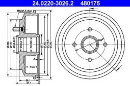 BĘBEN HAM.FORD FIESTA 01- /203X81/ /+ABS/ ATE-HAM 24.0220-3026.2