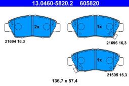 KLOCKI HAM./PRZ/ HONDA CIVIC 92- ATE-HAM 13.0460-5820.2