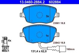 KLOCKI HAM./PRZ/ SKODA FABIA 2,0 01-    /+CZUJNIK/ ATE-HAM 13.0460-2884.2