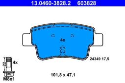 KLOCKI HAM./TYŁ/ FIAT GRANDE PUNTO 05- ATE-HAM 13.0460-3828.2