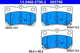 KLOCKI HAM./TYŁ/ TOYOTA GS300-450 /LEXUS/ 06- ATE-HAM 13.0460-5790.2