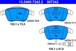 KLOCKI HAM./PRZ/ VW TIGUAN 1,8 07- ATE-HAM 13.0460-7242.2