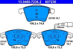 KLOCKI HAM./PRZ/ VW T5 03- 16 ATE-HAM 13.0460-7236.2