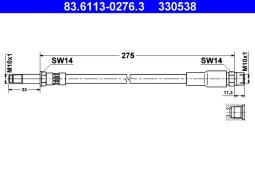 PRZEWÓD HAM./TYŁ/ BMW 520 00-04 /L+P/ ATE-HAM 83.6113-0276.3