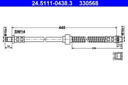 PRZEWÓD HAM./PRZ/ CITROEN BERLINGO 05-  /L+P/ ATE-HAM 24.5111-0438.3